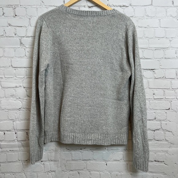 Karen Scott Polar Bear holiday Christmas Sweater knit XL Grey - Picture 2 of 5